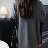 Merino Wool Casual V-Neck Knit Sweater Vest