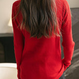 100% Merino Wool Ribbed Crewneck Sweater