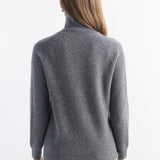 Mongolian Cashmere Soft Knit  Zip Neck Sweater