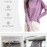 100% Merino Wool Seamless Turtleneck Sweater