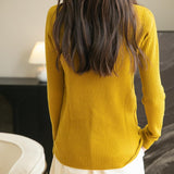 100% Merino Wool Ribbed Turtleneck Sweater