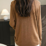 100% Merino Wool Turtleneck Travel Tee Sweater