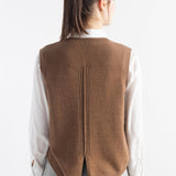Merino Wool Cable Knit Sweater Vest