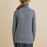 Chanyarn Girls 100%Merino Wool Seater 2025秋の冬の子供たちのクルーネック温かい柔らかい長袖ニットプルオーバージャンパー