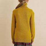 Chanyarn Girls 100%Merino Wool Seater 2025秋の冬の子供たちのクルーネック温かい柔らかい長袖ニットプルオーバージャンパー