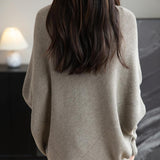 Micchiati di oversize di lana merino da donna 2025 Autunno inverno alla moda alla moda Turtleneck manica a pipistrella maglione