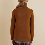 Chanyarn Girls 100%Merino Wool Seater 2025秋の冬の子供たちのクルーネック温かい柔らかい長袖ニットプルオーバージャンパー