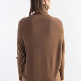 Micchiati di oversize di lana merino da donna 2025 Autunno inverno alla moda alla moda Turtleneck manica a pipistrella maglione