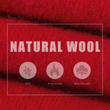 100% Merino Wool Raglan Turtleneck Sweater