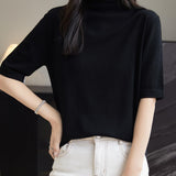 100% Merino Wool Turtleneck Tee Shirt Sweater