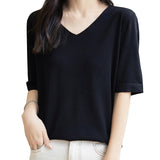 100% Merino Wool V-Neck Short Sleeve Base Layer Tee