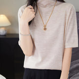 100% Merino Wool Turtleneck Tee Shirt Sweater