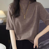 100% Merino Wool Turtleneck Tee Shirt Sweater