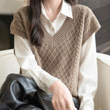 100% Merino Wool V-Neck Sweater Vest