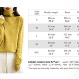 100% Merino Wool Turtleneck Hollow Knit Sweater