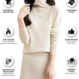 100% Merino Wool Seamless Turtleneck Sweater