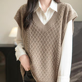 100% Merino Wool V-Neck Sweater Vest