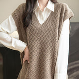 100% Merino Wool V-Neck Sweater Vest