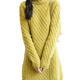 100% Merino Wool Turtleneck Sweater Dress