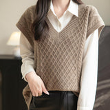 100% Merino Wool V-Neck Sweater Vest