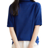 100% Merino Wool Turtleneck Tee Shirt Sweater