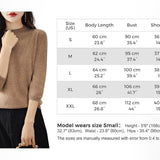 100% Merino Wool Mockneck Half Sleeve Sweater