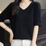 100% Merino Wool V-Neck Short Sleeve Base Layer Tee