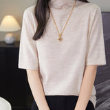 100% Merino Wool Turtleneck Tee Shirt Sweater