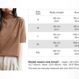 100% Merino Wool Turtleneck Tee Shirt Sweater