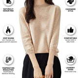 100% Merino Wool Mockneck Half Sleeve Sweater