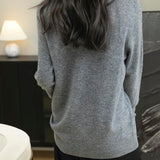 100% Merino Wool V-Neck Seamless Casual Sweater