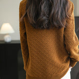 100% Merino Wool Turtleneck Hollow Knit Sweater