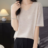 100% Merino Wool V-Neck Short Sleeve Base Layer Tee
