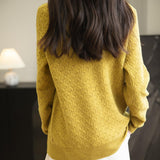 100% Merino Wool Turtleneck Hollow Knit Sweater