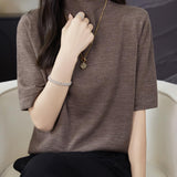 100% Merino Wool Turtleneck Tee Shirt Sweater