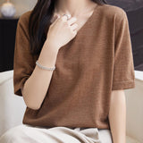 100% Merino Wool V-Neck Short Sleeve Base Layer Tee
