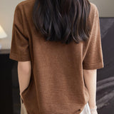 100% 메리노울 브이넥 반소매 베이스 레이어 티셔츠