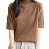 100% Merino Wool Turtleneck Tee Shirt Sweater