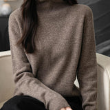 100% Merino Wool Seamless Turtleneck Sweater