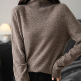 100% Merino Wool Seamless Turtleneck Sweater