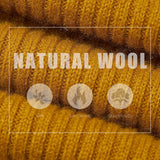 Merino Wool Polo Neck Pullover Sweater