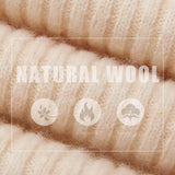 Merino Wool Polo Neck Pullover Sweater