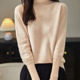 100% Merino Wool Mockneck Half Sleeve Sweater