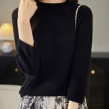 100% Merino Wool Mockneck Half Sleeve Sweater