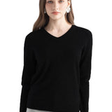 Mongolisk kashmirtröja med v-ringad