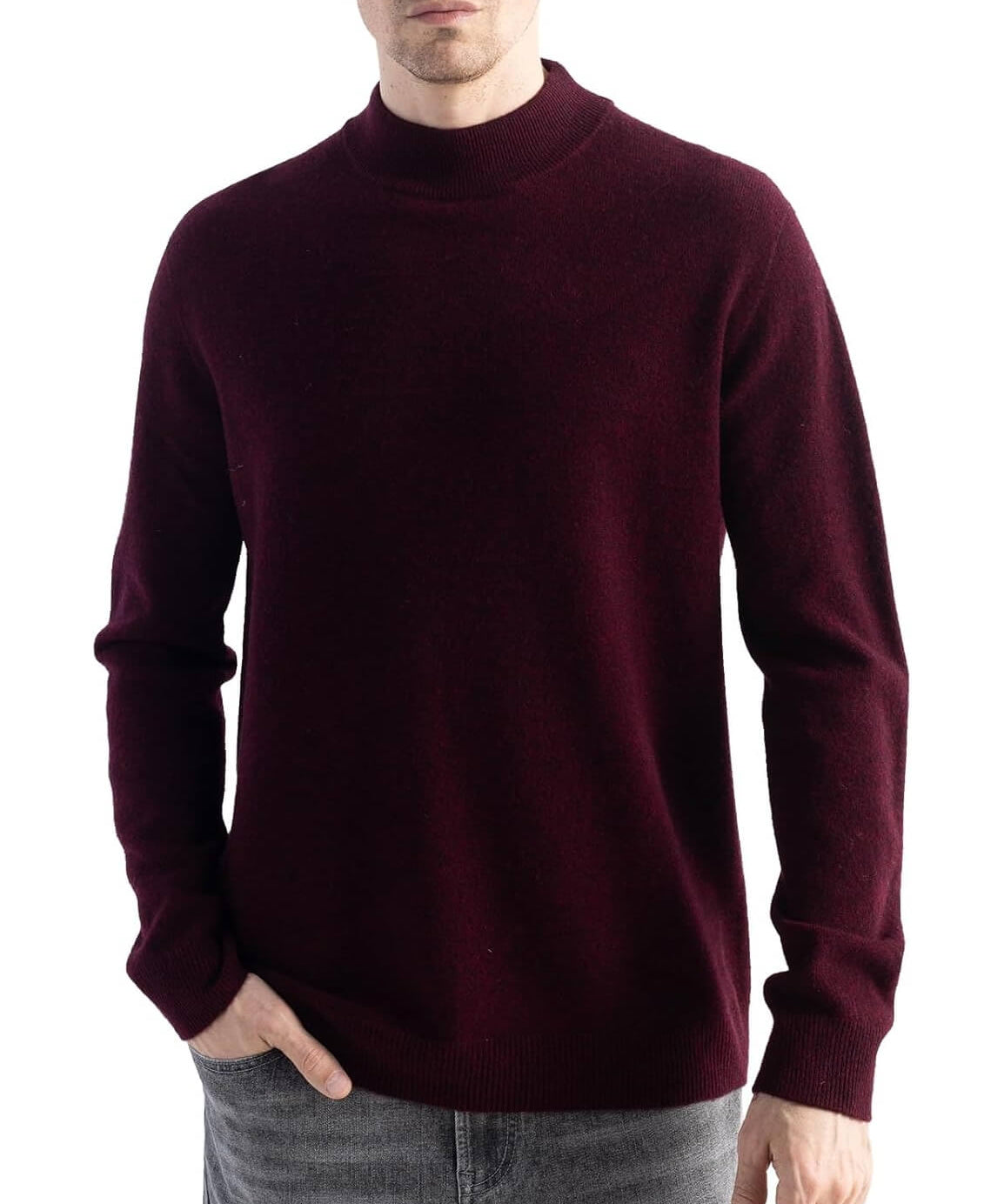 Australian Merino Wool Mock Neck Sweater