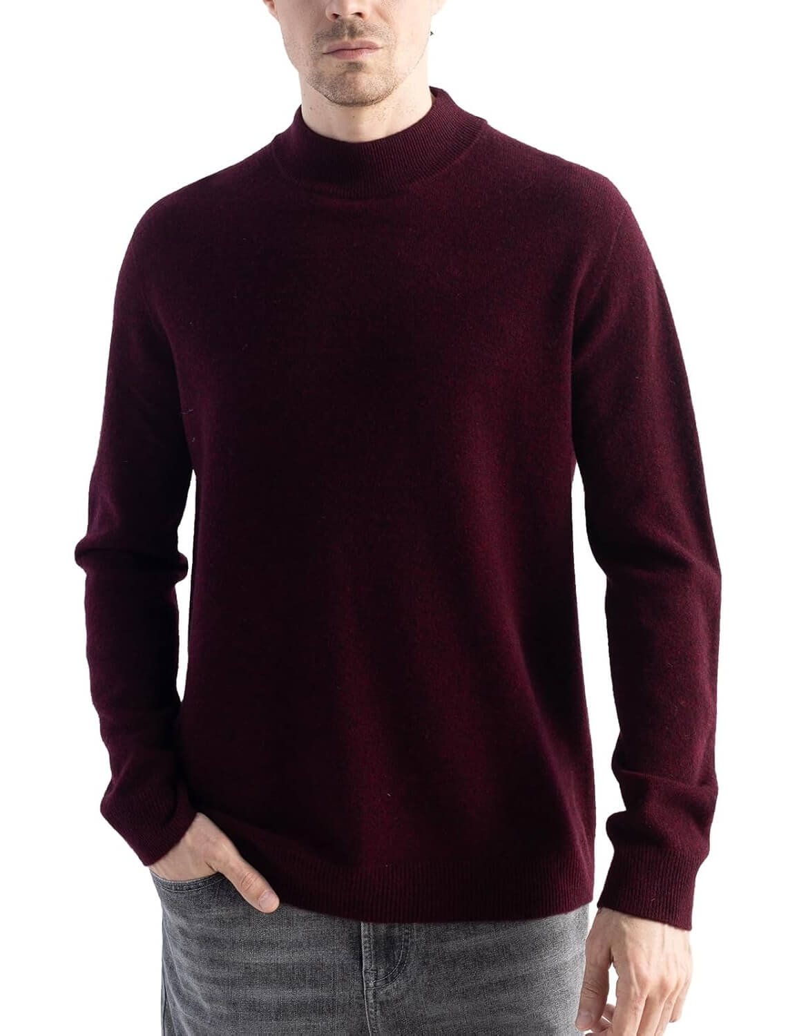 Australian Merino Wool Mock Neck Sweater