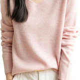 Chanyarn Women's 100% Merino Wool V Neck Sweater 2025 First-Line Ready to Wear Casual Long Sleeve Seamless Knit Sweater