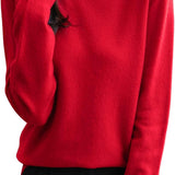 Chanyarn Women's100％メリノウールシームレスセータータートルネックファーストライン長いスリーブニットプルオーバートップを着用する準備ができています