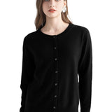 Mongolian Cashmere Cardigan Crewneck Sweater